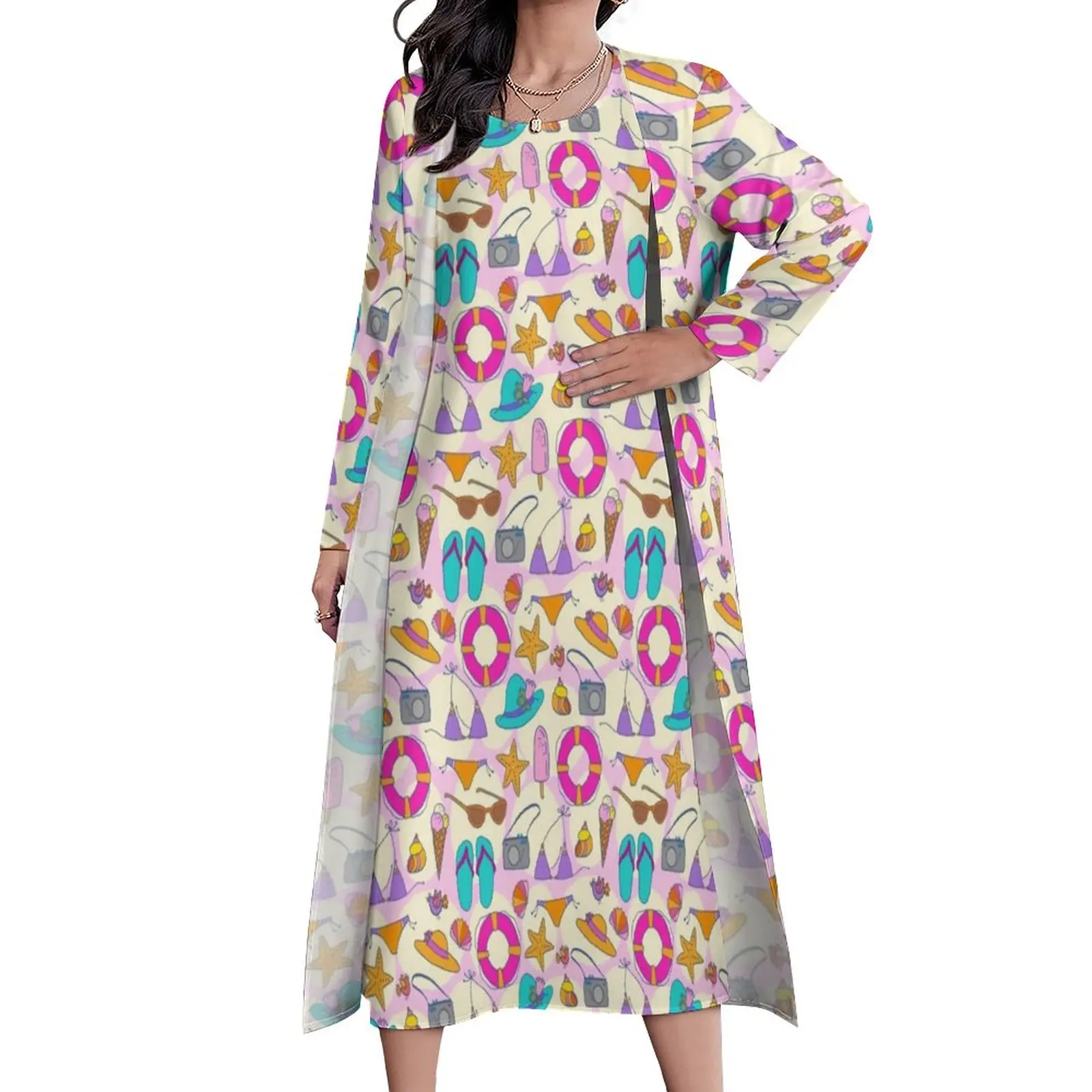 Vacation Always Summer Dress Cartoon Holiday Cute Maxi Dress Street Wear Bohemia Long Dresses Autumn Two-Piece Custom Clothing
Vacation Always Summer Dress Cartoon Holiday Cute Maxi Dress Street Wear Bohemia Long Dresses Autumn Two-Piece Custom Clothing