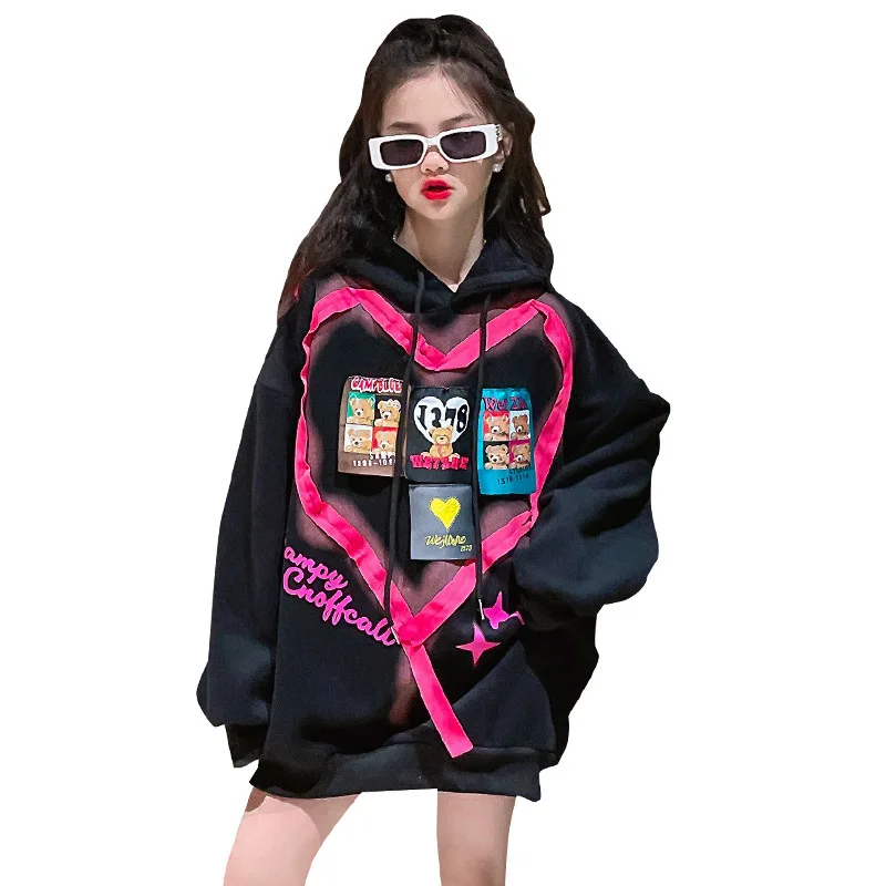 Girls Plush Sweatshirt Autumn Winter Med-length New Hooded Top Children's Clothing Love Ribbon Design Thick Warm Pullover 4-14 Y
Girls Plush Sweatshirt Autumn Winter Med-length New Hooded Top Children's Clothing Love Ribbon Design Thick Warm Pullover 4-14 Y