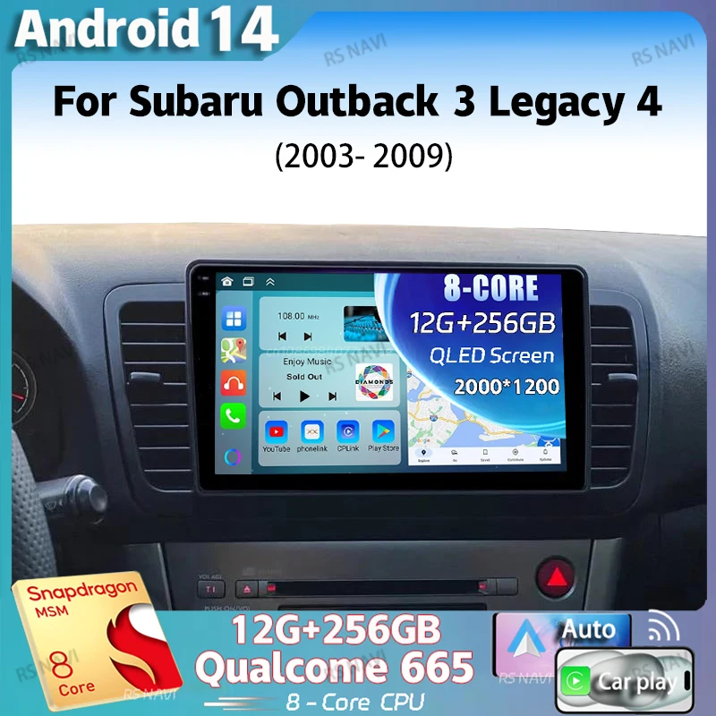Android 14 For Subaru Outback 3 Legacy 4 2003 - 2009 LHD 2K QLED Stereo Car Radio Multimedia Video Player GPS 4G CarPlay
Android 14 For Subaru Outback 3 Legacy 4 2003 - 2009 LHD 2K QLED Stereo Car Radio Multimedia Video Player GPS 4G CarPlay