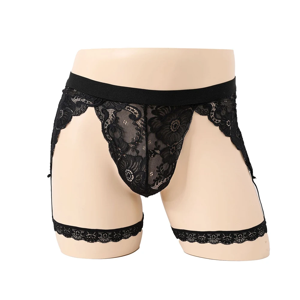 Men Sexy Perspective Lace Thong Briefs Convex Pouch Sissy G-String Underpants Garters Belt Maid Underwear Erotic Lingerie
Men Sexy Perspective Lace Thong Briefs Convex Pouch Sissy G-String Underpants Garters Belt Maid Underwear Erotic Lingerie