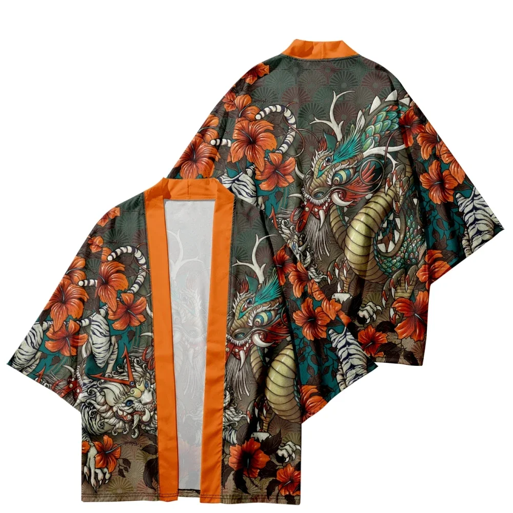 

Fashion Japanese Anime Print Cosplay Kimono Summer Beach Women Cardigan Yukata Shirt Traditional Men Haori Asian Clothing