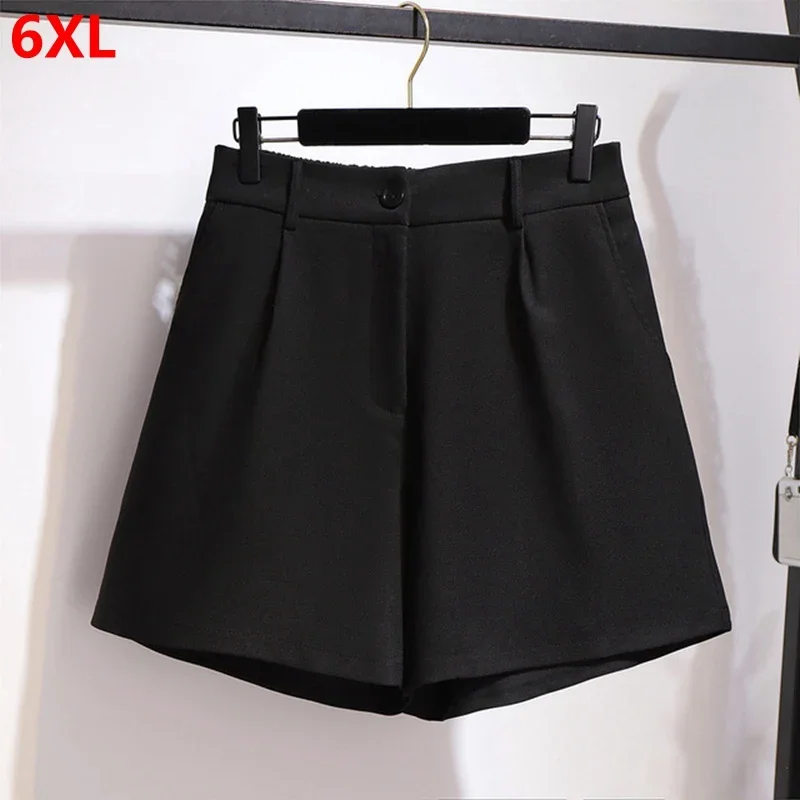 Extra-large women's spring and summer black shorts high waist black wide leg short pants women 6XL 5XL 4XL
Extra-large women's spring and summer black shorts high waist black wide leg short pants women 6XL 5XL 4XL