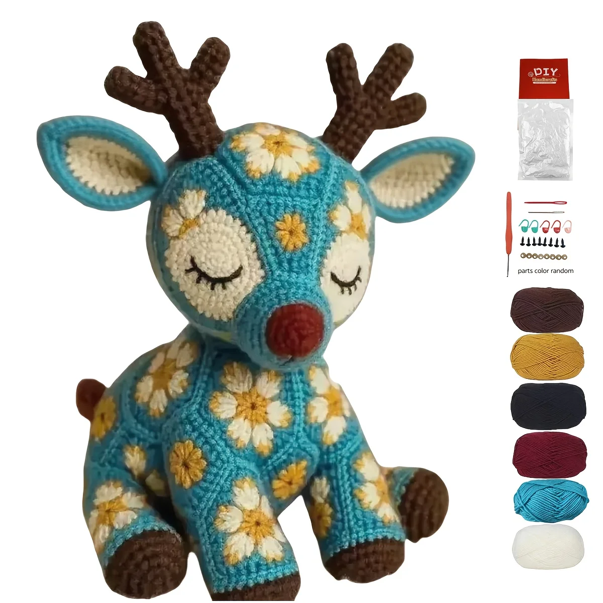 Floral Reindeer Crochet Kit, 4 Colors. DIY Weaving Kit with Video Tutorial. Perfect Holiday Gift & Home Decor! Floral Reindeer Crochet Kit, 4 Colors. DIY Weaving Kit with Video Tutorial. Perfect Holiday Gift & Home Decor!