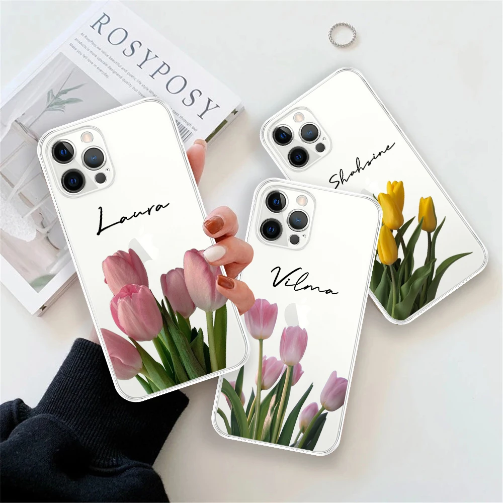 Custom Name Flower Design Transparent Phone Case for iPhone 14 13 12 11 X XS Max XR 7 8 Plus Women Fashion Luxury Soft Cover 
Custom Name Flower Design Transparent Phone Case for iPhone 14 13 12 11 X XS Max XR 7 8 Plus Women Fashion Luxury Soft Cover
