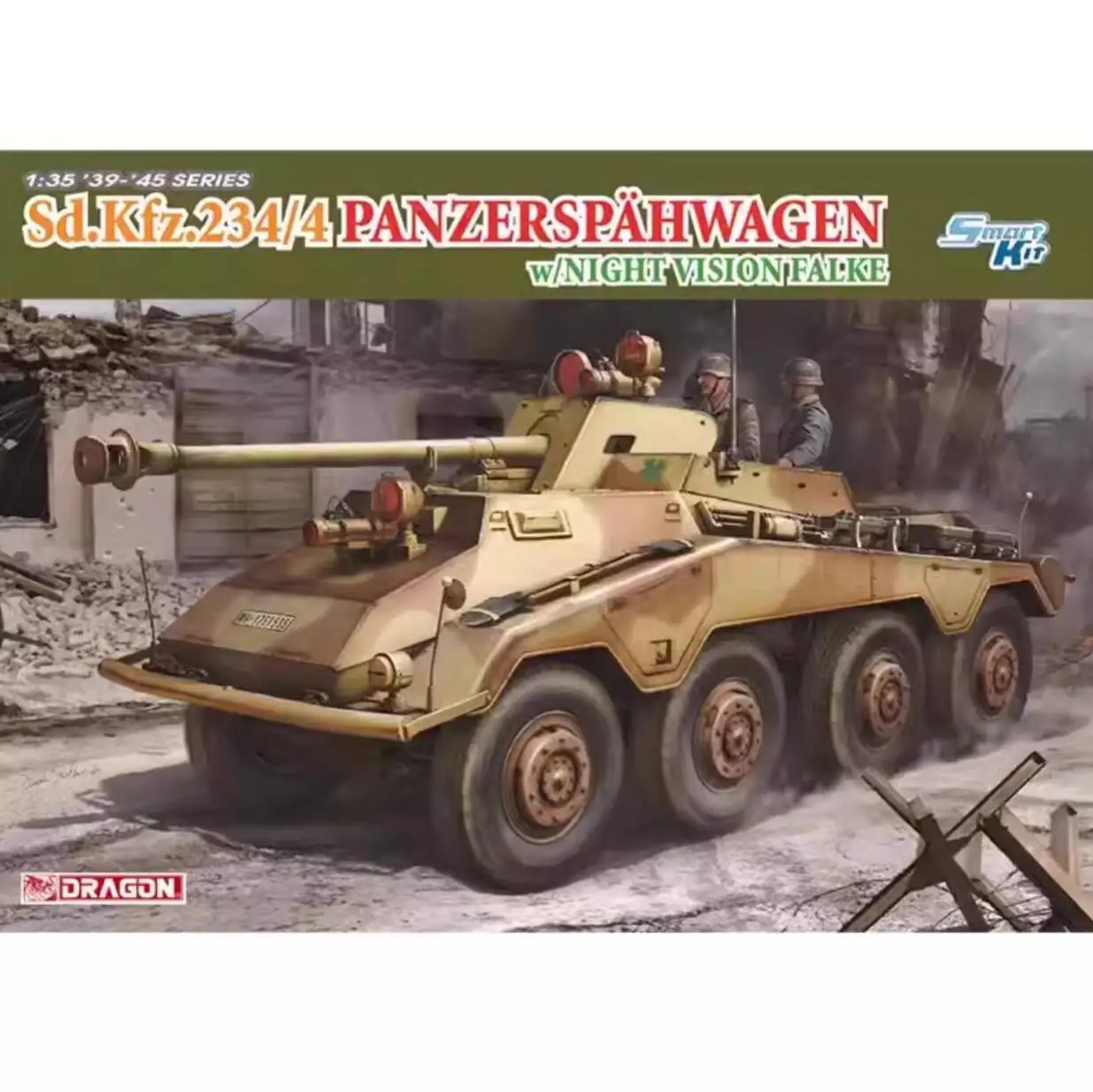 

DRAGON 6836 1/35 Scale Sd.Kfz.234/4 Panzerspähwagen w/NV Falke Model Kit