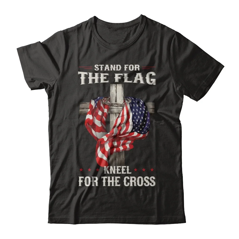 Stand for The Flag Kneel for The Cross. America Flag Cross Patriotic T Shirt. New 100% Cotton Short Sleeve O-Neck Casual T-shirt
Stand for The Flag Kneel for The Cross. America Flag Cross Patriotic T Shirt. New 100% Cotton Short Sleeve O-Neck Casual T-shirt
