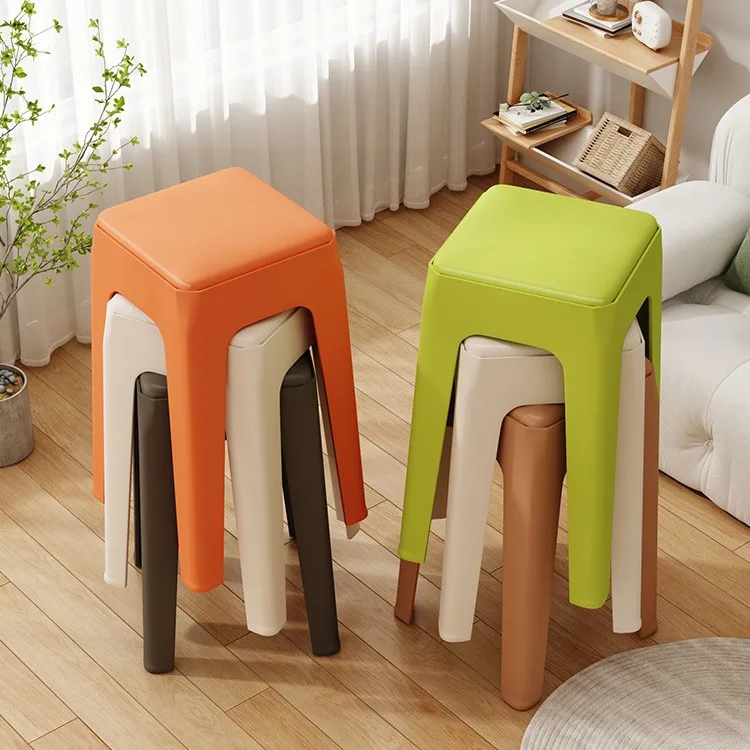 0689 Plastic stool thickened and stackable household soft package square stool modern simple living room dining table high bench
0689 Plastic stool thickened and stackable household soft package square stool modern simple living room dining table high bench