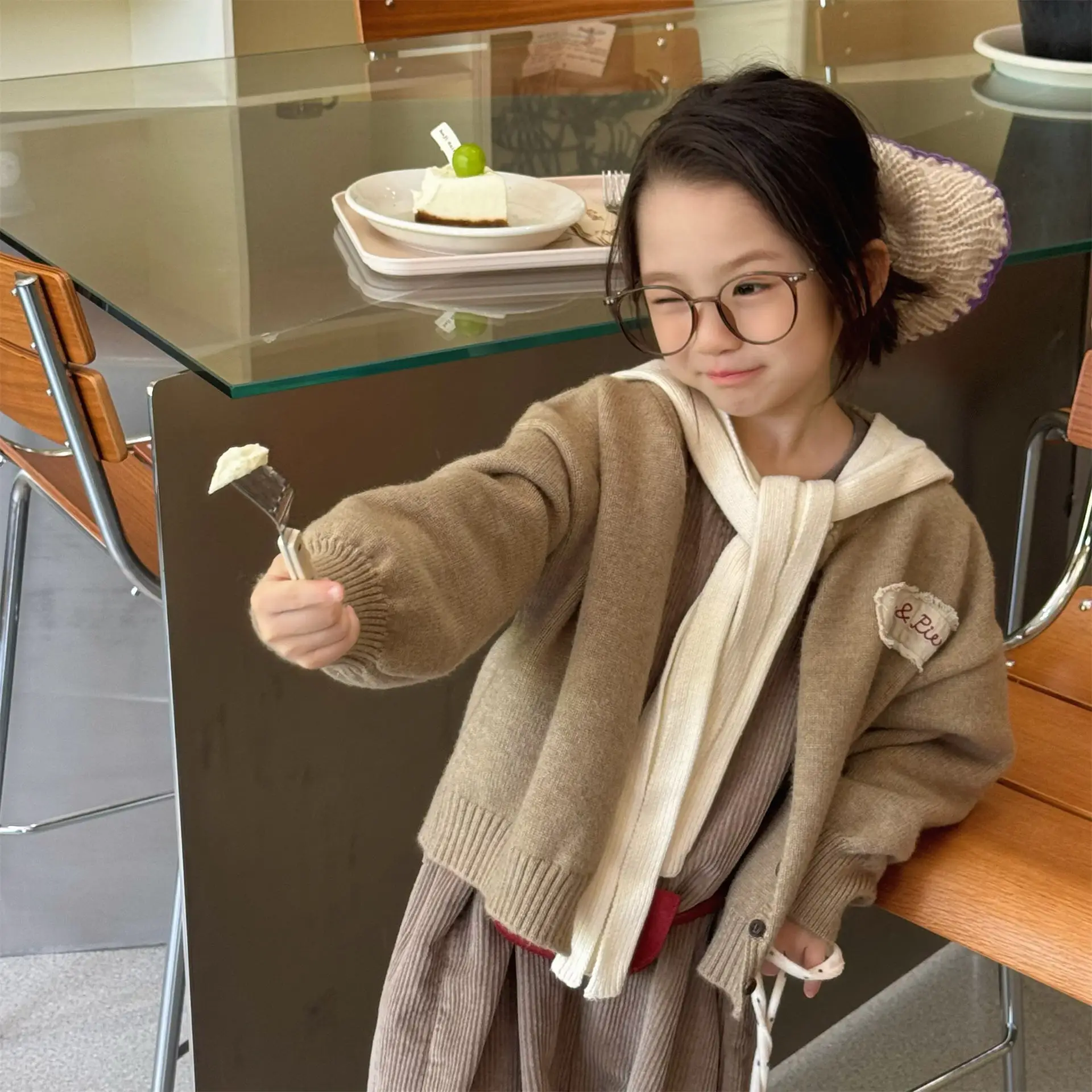205 Autumn New Children Long Sleeve Knit Cardigan Fashion Girls Sweater Coat Kids Cotton Knitwear Jacket Baby Clothes 19 S392ad15f42704639ab96057adf0e3793F