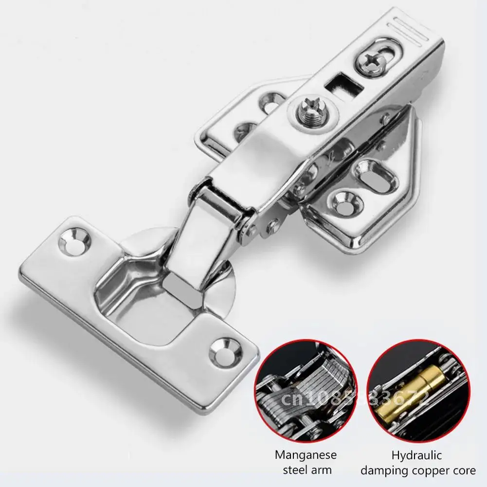 

Stainless Steel Cabinet 2/4PCS Door Furniture Soft Hinge Soft Cupboard Hydraulic Hardware Wardrobe Buffer Close Damper