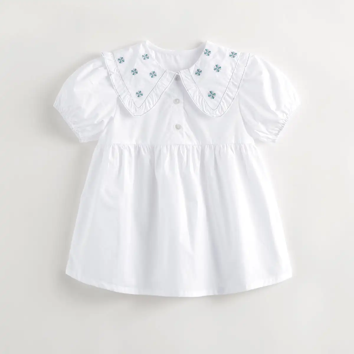 

MARC&JANIE Girls Vintage Embroidered Doll Collar Dress for Summer 240653