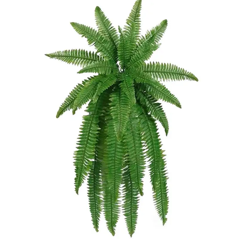 

Artificial Plant Green Persian Fern Leaves UV Resistant Bush Reusable Faux Shrubs Aterproof Artificial Greenery For decoration
