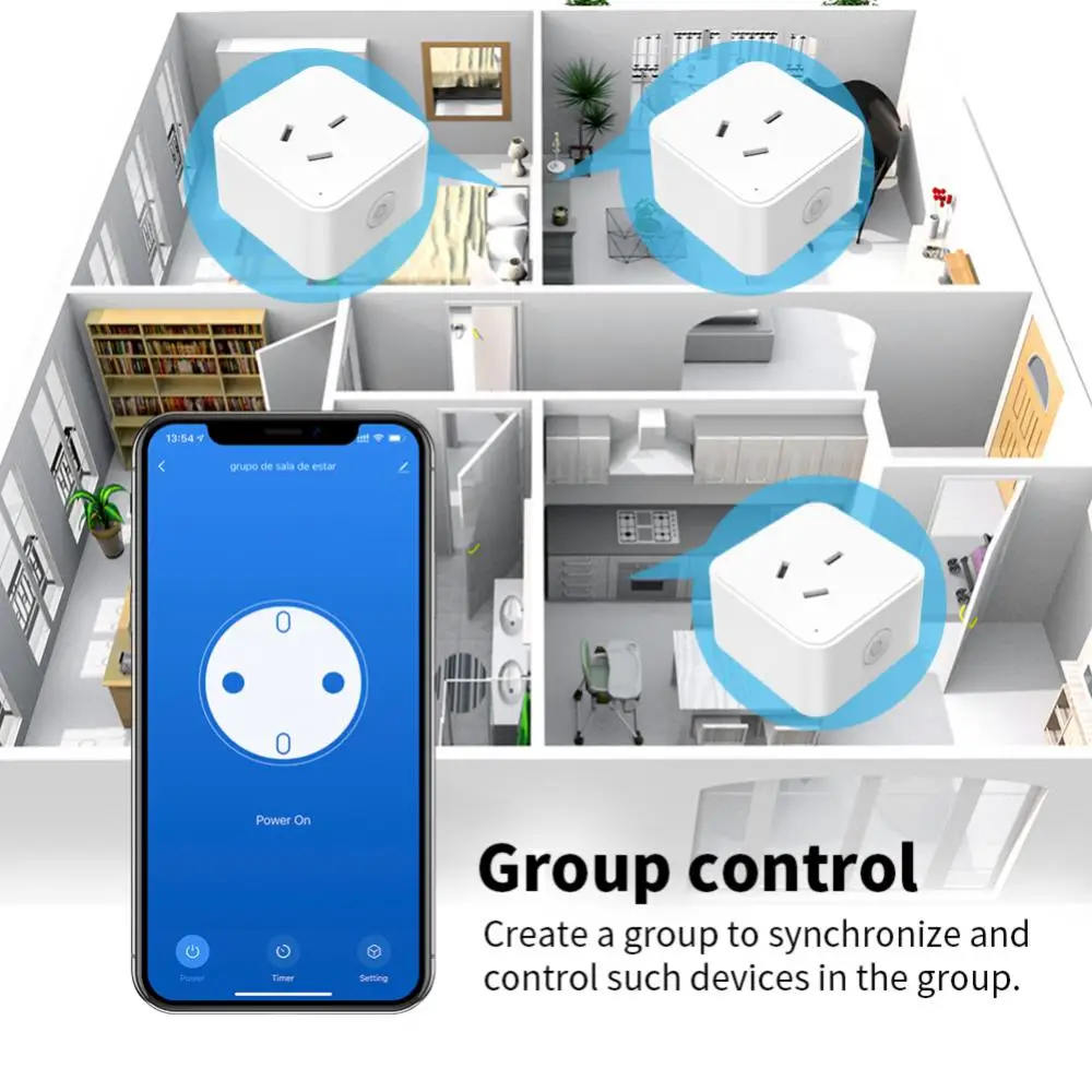 

Graffiti WiFi Smart Socket Australian Standard Voice Control Mobile Phone Remote Smart Plug Socket WiFi Socket Smart Plug