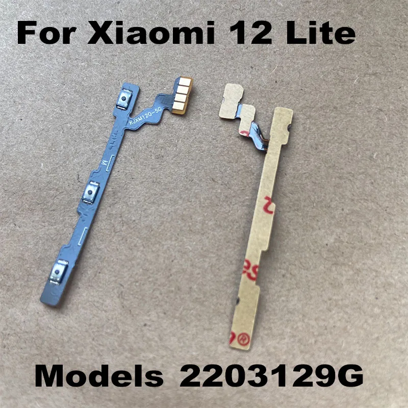 

For Xiaomi 12 Lite Power Voulme Side Button Up down Flex Cable Volume Power Switch Key Flex Ribbon Replacement Repair Parts