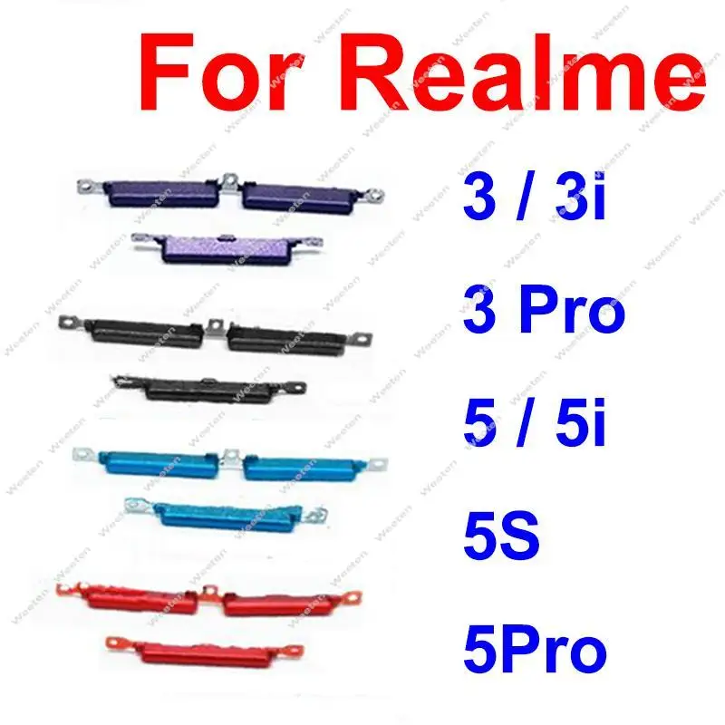 

For Realme 3 5 Pro 3i 5i 5S On OFF Power Volume Button Switch Side Keys Flex Cable Replacement