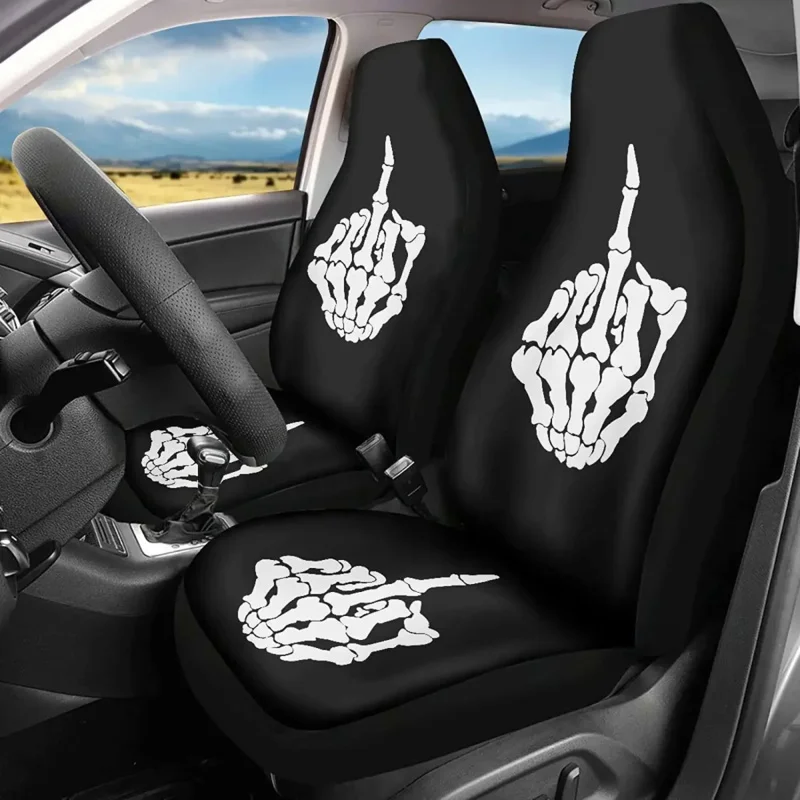 Funny Skull Print Car Seat Covers for Front Seats 2 Pack Bucket Front Seat Cover Set Fits Most Car Truck Van and SUV
Funny Skull Print Car Seat Covers for Front Seats 2 Pack Bucket Front Seat Cover Set Fits Most Car Truck Van and SUV