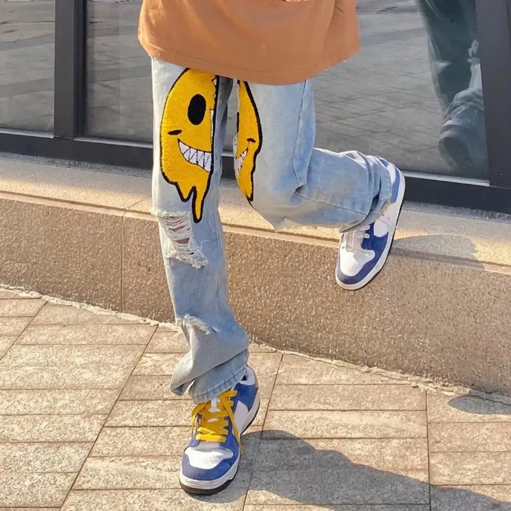 Abstract Pattern Jeans Unisex Wide Leg Ripped Patchwork Cartoon Graffito Hop Jeans with Elastic Mid for Women for Comfort
Abstract Pattern Jeans Unisex Wide Leg Ripped Patchwork Cartoon Graffito Hop Jeans with Elastic Mid for Women for Comfort