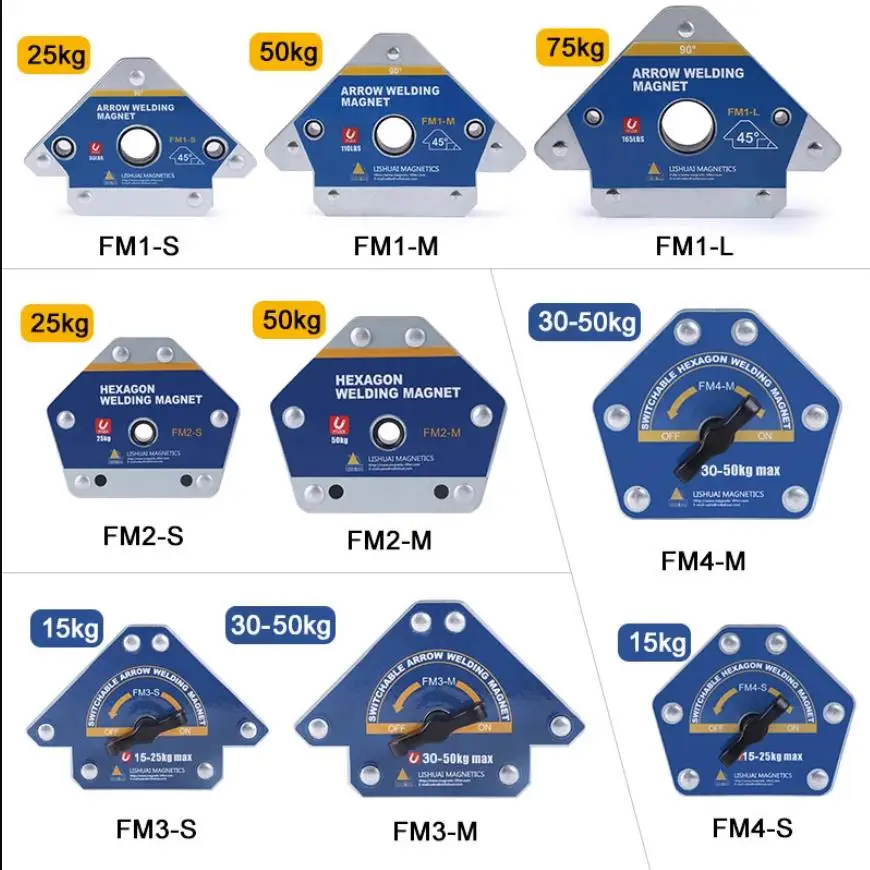 Magnetic Welding Fixer Holders With Switch Multi-angle 45°,90°, 135° Neodymium Magnet Holding Auxiliary Locator Tool
Magnetic Welding Fixer Holders With Switch Multi-angle 45°,90°, 135° Neodymium Magnet Holding Auxiliary Locator Tool