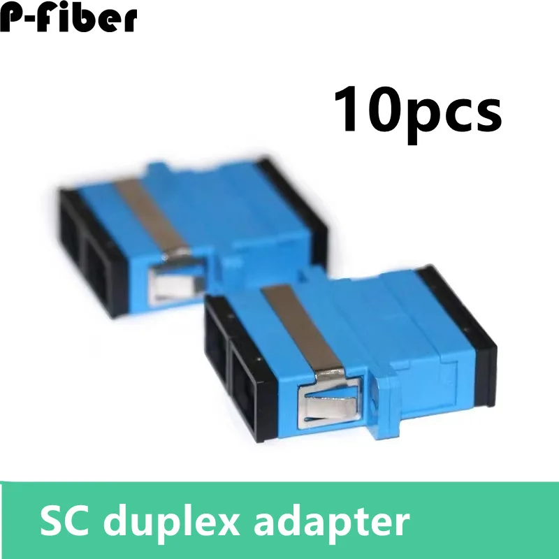 

SC duplex optical fiber adapter 10pcs flange coupler connector converter optical fiber jumper SM MM OM3 OM4 P-fiber