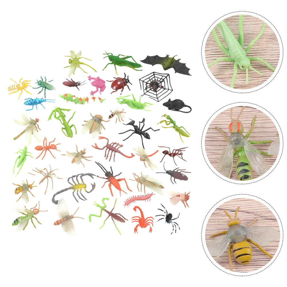 

39 Pcs Insect Model Party Decorations Children Insects Toy Realistic Toys Mini Educational for Kids Plastic Bugs