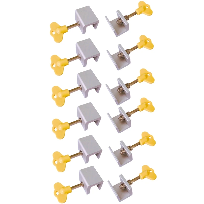 12 шт., регулируемые раздвижные оконные замки с ключами
12 шт., регулируемые раздвижные оконные замки с ключами