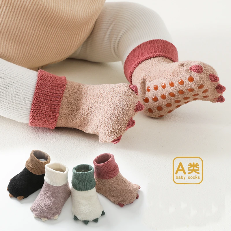 

New Cute Autumn and Winter Newborn Socks Casual Warm Baby Foot Sock Non-slip Floor Socks Baby Item 0-18m Baby Items for Baby