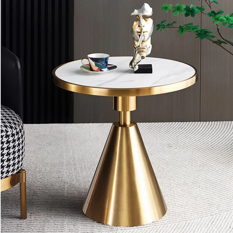 

Маленький журнальный столик, роскошная боковая консоль, Круглый мобильный напольный кофейный столик для коридора, столик Tavolino Da Salotto, мебель для отеля