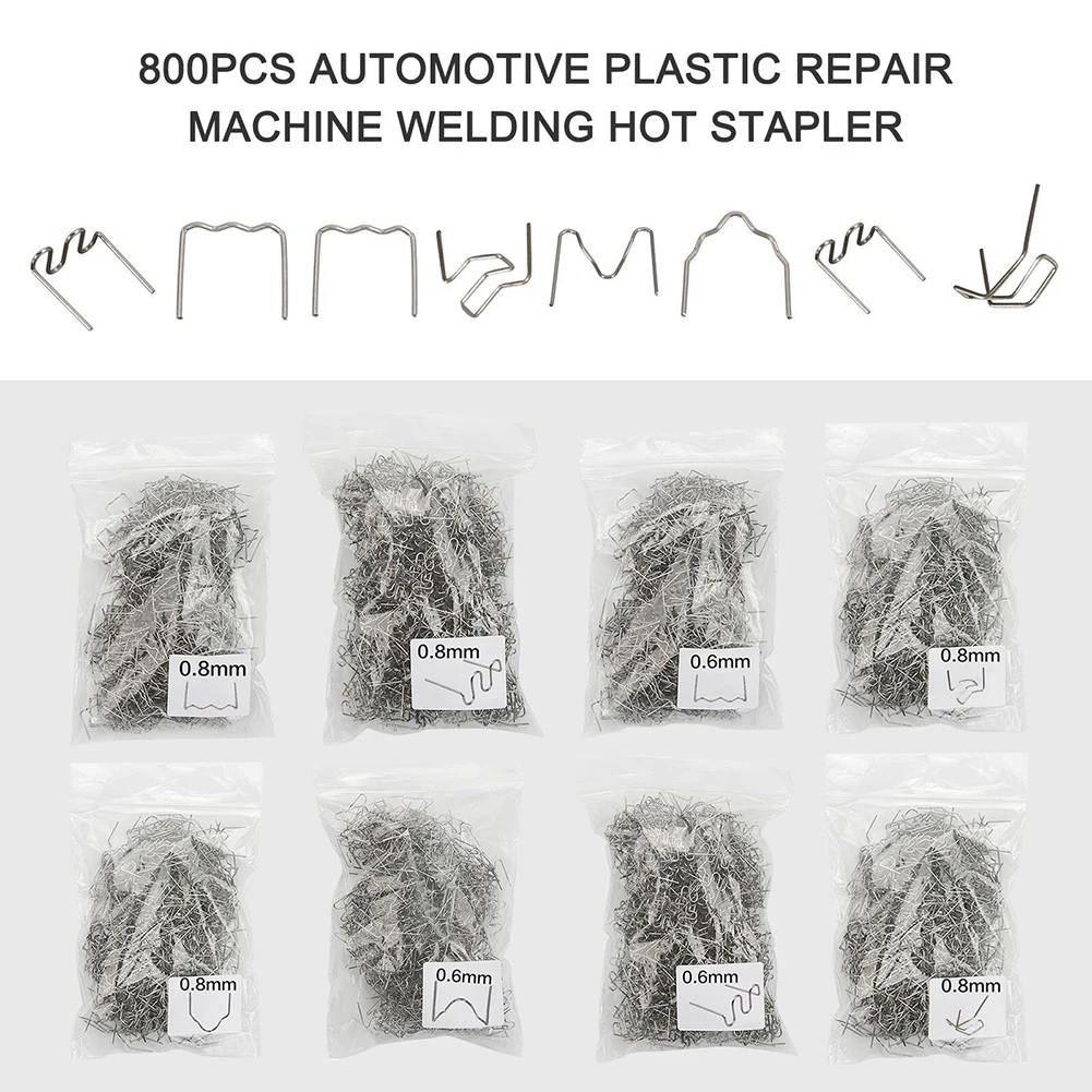 Welding Stud Hot Staples Garden Home Soldering Tools Stainless Steel 8 Types 800 Pcs For Plastic Repair/Welding
Welding Stud Hot Staples Garden Home Soldering Tools Stainless Steel 8 Types 800 Pcs For Plastic Repair/Welding