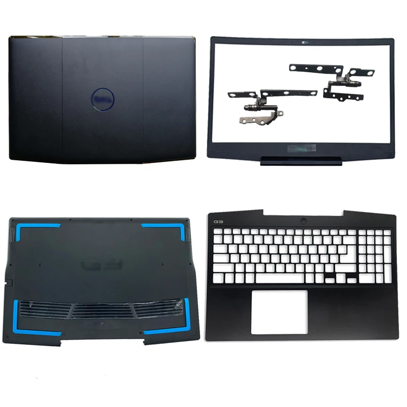 

New For Dell G3 3590 Series Laptop LCD Back Cover / Front Bezel/LCD Hinges/Palmrest/Bottom Case Top A Case Blue 0747KP