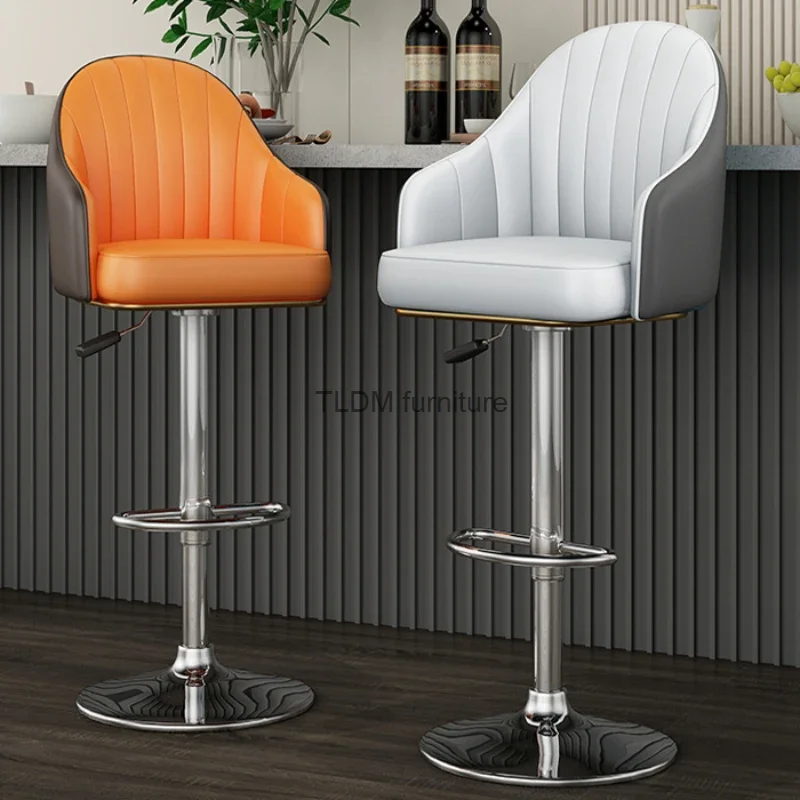 

Hand Swivel Bar Stool Reception Vanity Party Swivel Manicure Dining Chairs Luxury Ergonomic Taburete Alto Bar Furniture YX50BY