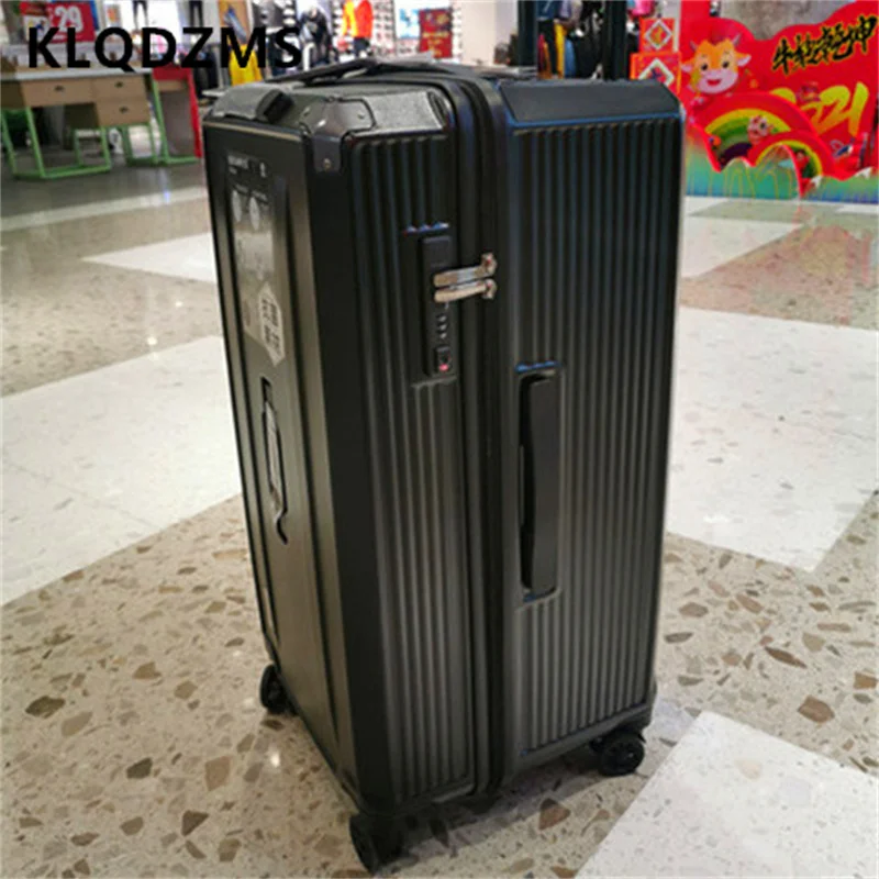 

KLQDZMS 20"22"24"26"28"30"32"34"36"40 Inch Suitcase Large Capacity Trolley Case Ladies Boarding Box with Wheels Rolling Luggage