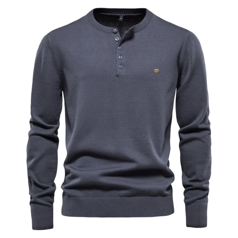 European Size Cross-Border Foreign Trade Autumn and Winter New Men's Cotton Men's Sweater Solid Color Henry Collar Pullover Knit
European Size Cross-Border Foreign Trade Autumn and Winter New Men's Cotton Men's Sweater Solid Color Henry Collar Pullover Knit