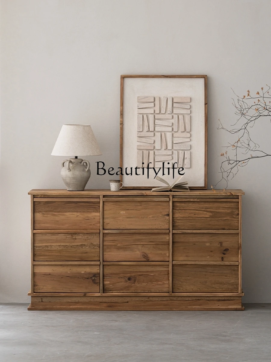 Retro Solid Wood Chest of Drawers Side Cabinet Simple Old Pine Wooden Cabinet Locker Storage Cabinet Sideboard
Retro Solid Wood Chest of Drawers Side Cabinet Simple Old Pine Wooden Cabinet Locker Storage Cabinet Sideboard