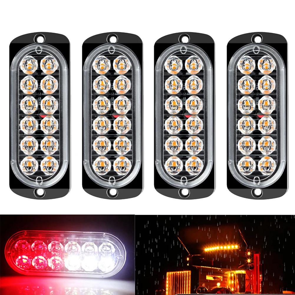 4PCS 12 LED Car Strobe Flash Lights With Protection Pad 6500k Super Bright Fog Light Signal Light For Automotive Truck Durable
4PCS 12 LED Car Strobe Flash Lights With Protection Pad 6500k Super Bright Fog Light Signal Light For Automotive Truck Durable