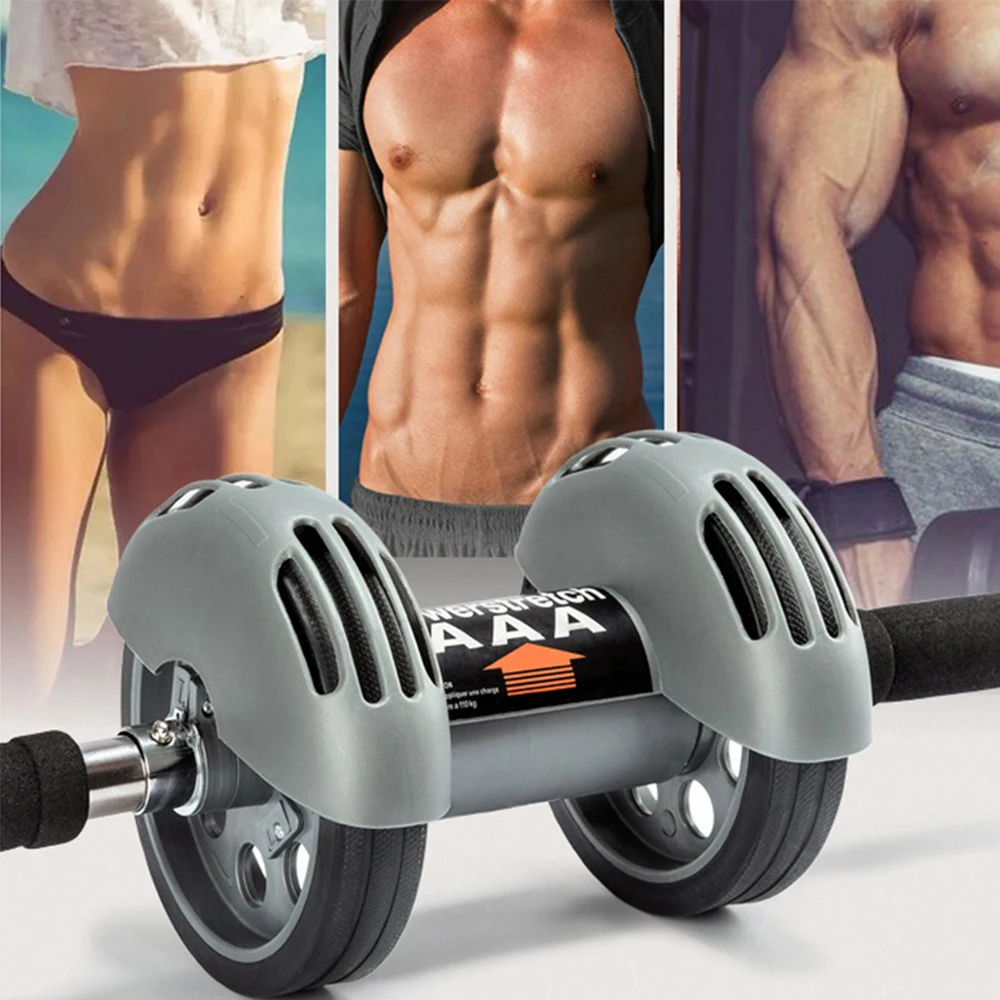 

AB Roller Sport Abdominal Wheel Exercise Equipment Workout Muscle Trainer Weight Barbell Push-Up Roller Nonoise Home Gym Fitness