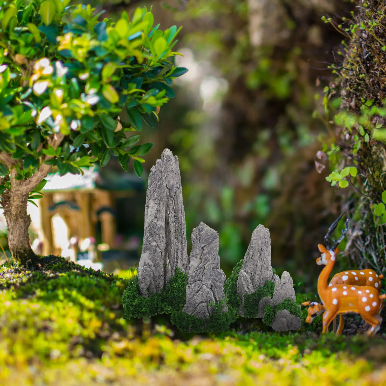 

8Pcs Desktop Rockery Decoration Bonsai Rockery Decor Miniature Rockery Decor For Micro Landscape Mountain Fairy Garden Bonsai