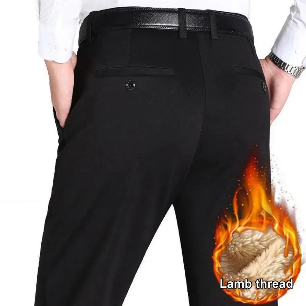 Men Office Pants High Waist Men's Suit Pants with Deep Crotch Plush Warm Pockets Slim Fit Formal Business for Office for Comfort
Men Office Pants High Waist Men's Suit Pants with Deep Crotch Plush Warm Pockets Slim Fit Formal Business for Office for Comfort