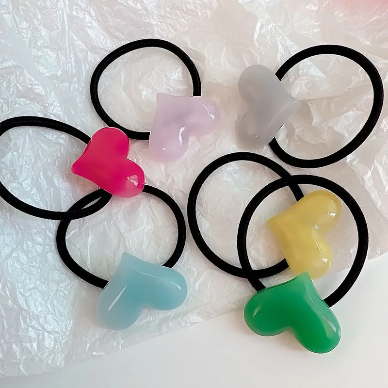 2023 Summer Solid Color Acetate Heart Love Simple Elastic Hair Band For Woman Girl Cute Kawaii Durable Rubber Ponytail Ties
2023 Summer Solid Color Acetate Heart Love Simple Elastic Hair Band For Woman Girl Cute Kawaii Durable Rubber Ponytail Ties