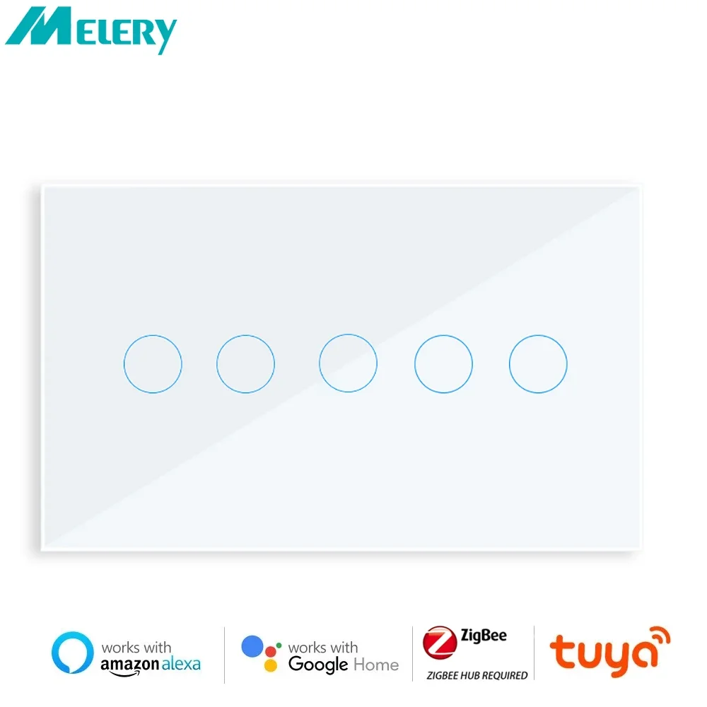 ZigBee Smart Wall Light Switch Touch Glass Panel Wireless Interuptor 4/5/6 Gang Remote Control by Alexa Google Home appliance 
ZigBee Smart Wall Light Switch Touch Glass Panel Wireless Interuptor 4/5/6 Gang Remote Control by Alexa Google Home appliance
