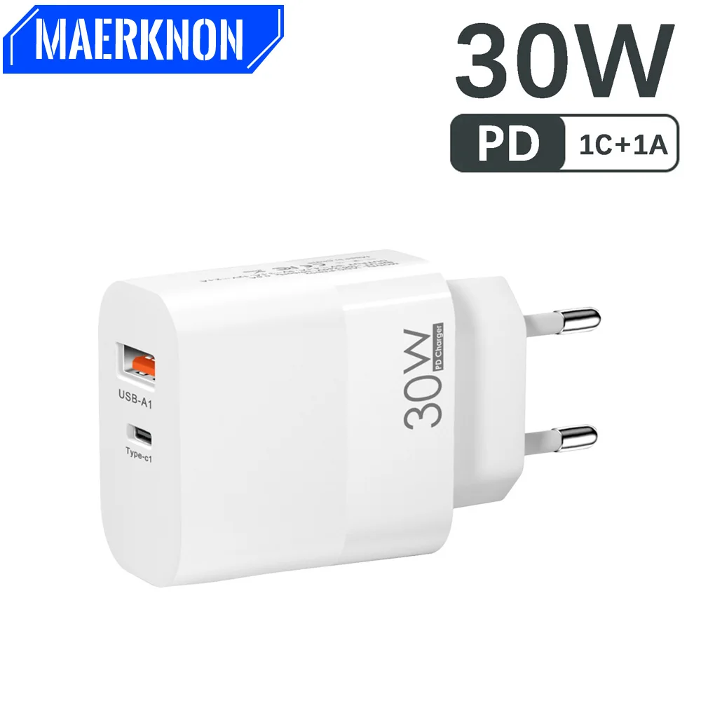 

30W USB Type C Charger PD Phone Charger Fast Charge Quick Charge 3.0 For iPhone 14 13 Xiaomi Samsung Oneplus Wall USB-C Chargers