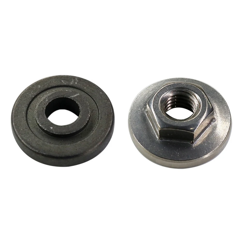 

2pcs 100Type Angle Grinder Stainless Steel Upper Platen Hexagon Nut Pressure Plate Set 17mm Thread 10mm Power Tool Accessories