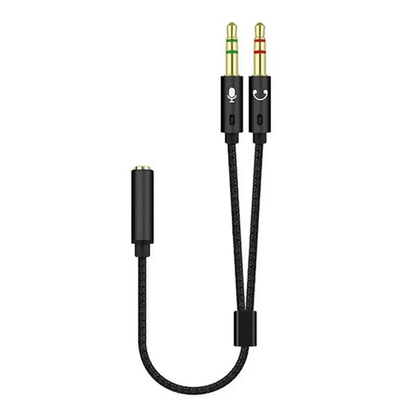 

Vention Headphone Splitter Earphone Adapter Audio 3.5mm Female To 2 Male Jack 3.5 Mic Y Splitter Headset To PC Adapter Cable