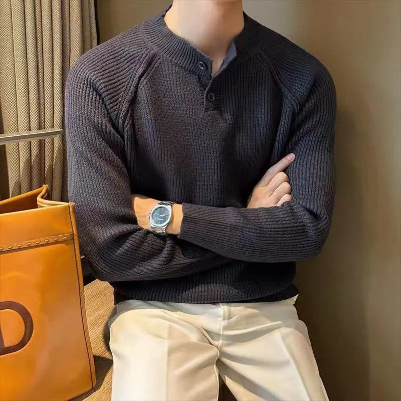 Autumn and winter splicing solid color men's sweater fashion trend Slim simple pullover knitted long-sleeved bottoming shirt
Autumn and winter splicing solid color men's sweater fashion trend Slim simple pullover knitted long-sleeved bottoming shirt