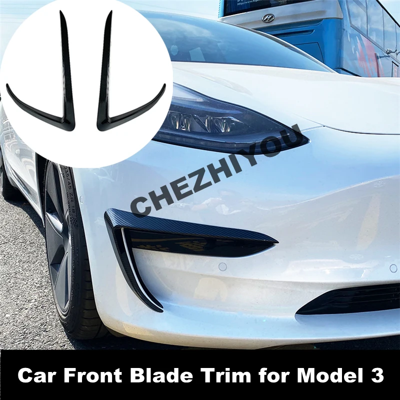 Car Front Blade Trim For Tesla Model 3 2017-2022 Accessories Carbon Fiber Pattern Piano Black Model 3 Front Fog Lamp Decoration
Car Front Blade Trim For Tesla Model 3 2017-2022 Accessories Carbon Fiber Pattern Piano Black Model 3 Front Fog Lamp Decoration