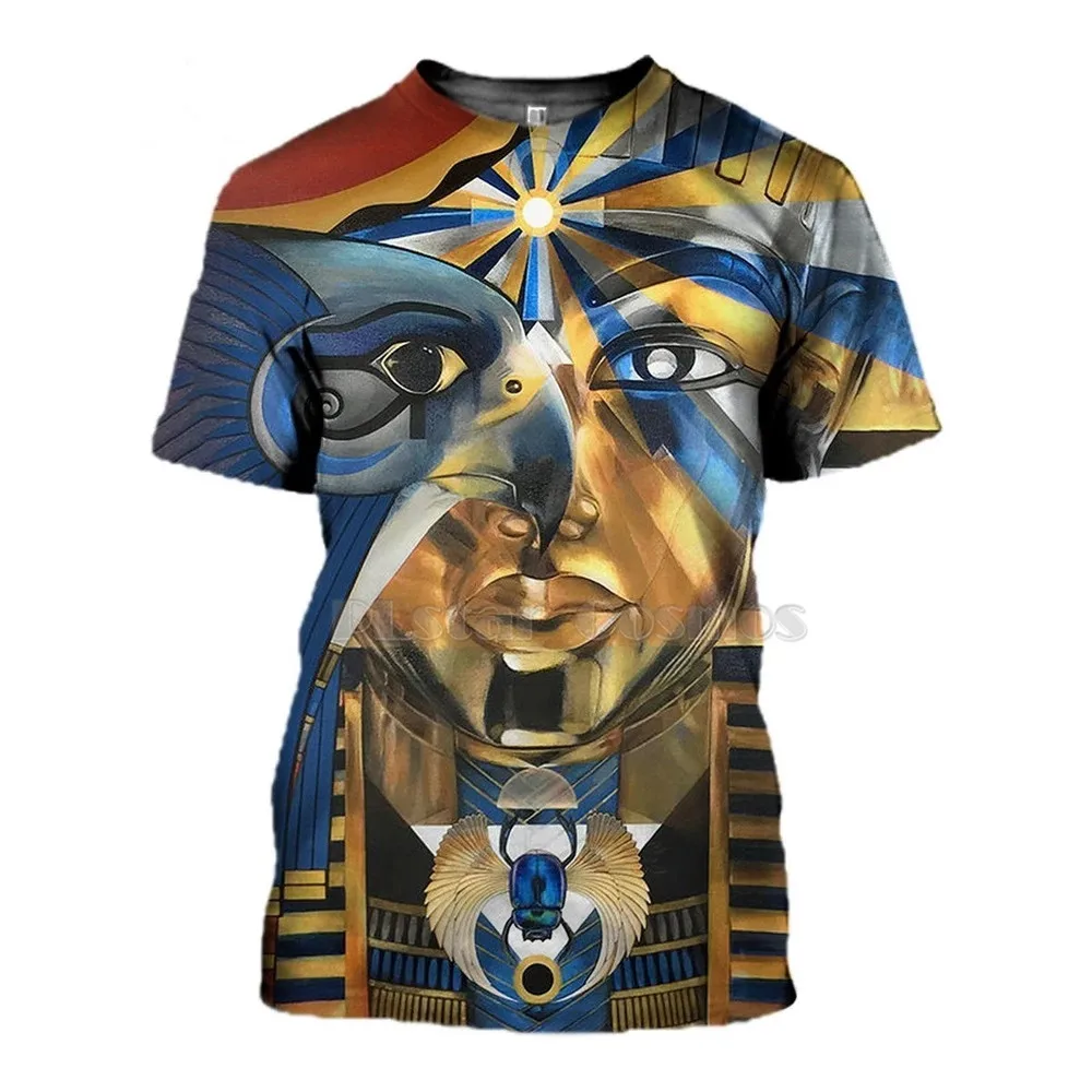 

Horus Ancient Mystery Totem Men's 3D Printed T Shirt Vintage Egyptian Short Sleeve Shirt Funny Harajuku Summer Streetwear