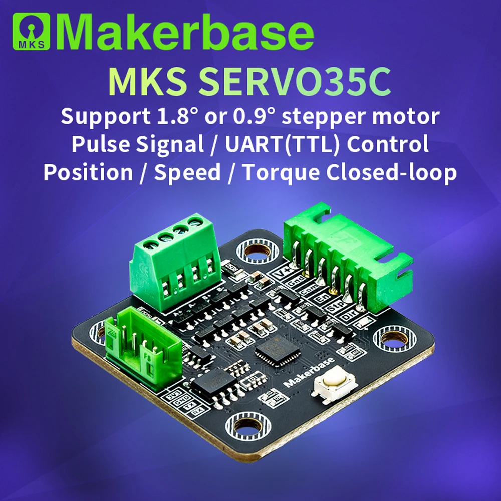 Драйвер шагового двигателя Makerbase SERVO35C NEMA14 с замкнутым контуром, детали для 3D-принтера с ЧПУ, предотвращают потерю шагов для Gen_L SGen_L
Драйвер шагового двигателя Makerbase SERVO35C NEMA14 с замкнутым контуром, детали для 3D-принтера с ЧПУ, предотвращают потерю шагов для Gen_L SGen_L