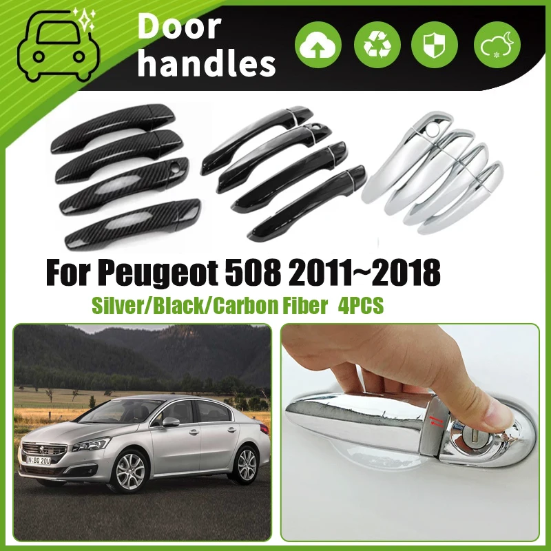 

Car Door Handle Cover Trims For Peugeot 508 508SW SW MK1 2011~2018 Scratchproof Chromium Styling Exterior Parts Auto Accessories