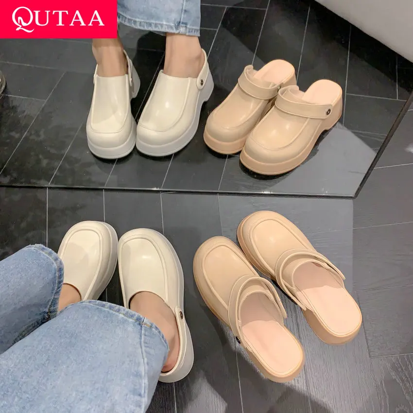 QUTAA 2023 Women Slippers Genuine Leather Summer Platforms Pumps Casual Comfortable Sandals Shoes Woman New Arrival Size 34-39
QUTAA 2023 Women Slippers Genuine Leather Summer Platforms Pumps Casual Comfortable Sandals Shoes Woman New Arrival Size 34-39