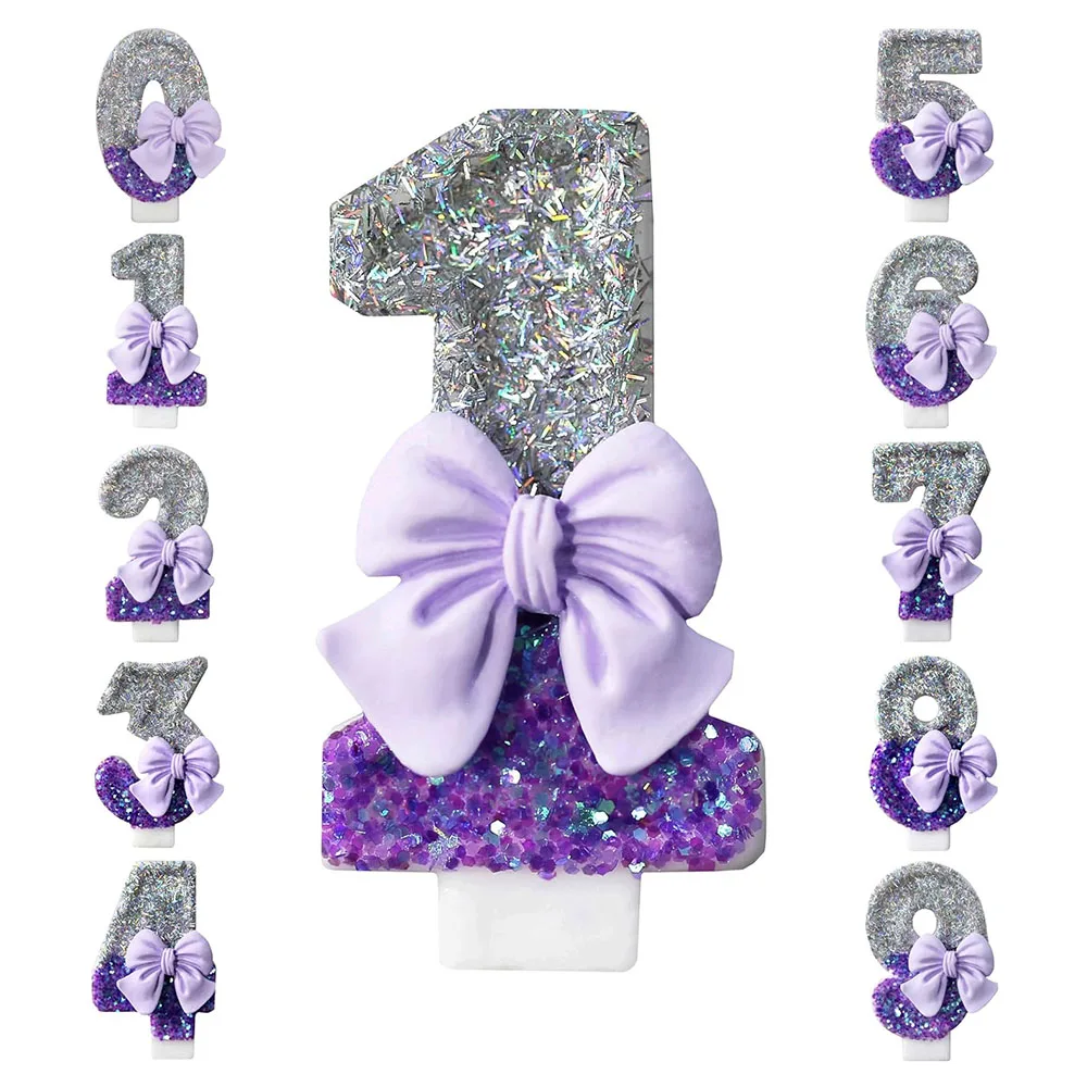 1st Birthday Candles Number 2 Candles with Purple Glitter Bow Happy Birthday Cake Topper Decoration for Party Celebrations
1st Birthday Candles Number 2 Candles with Purple Glitter Bow Happy Birthday Cake Topper Decoration for Party Celebrations