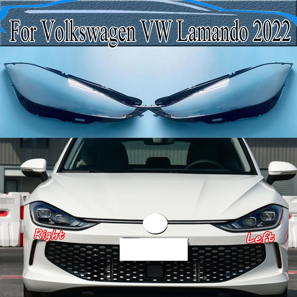 

For Volkswagen VW Lamando 2022 Headlamp Transparent Cover Headlight Shell Lampshade Plexiglass Replace Original Lens