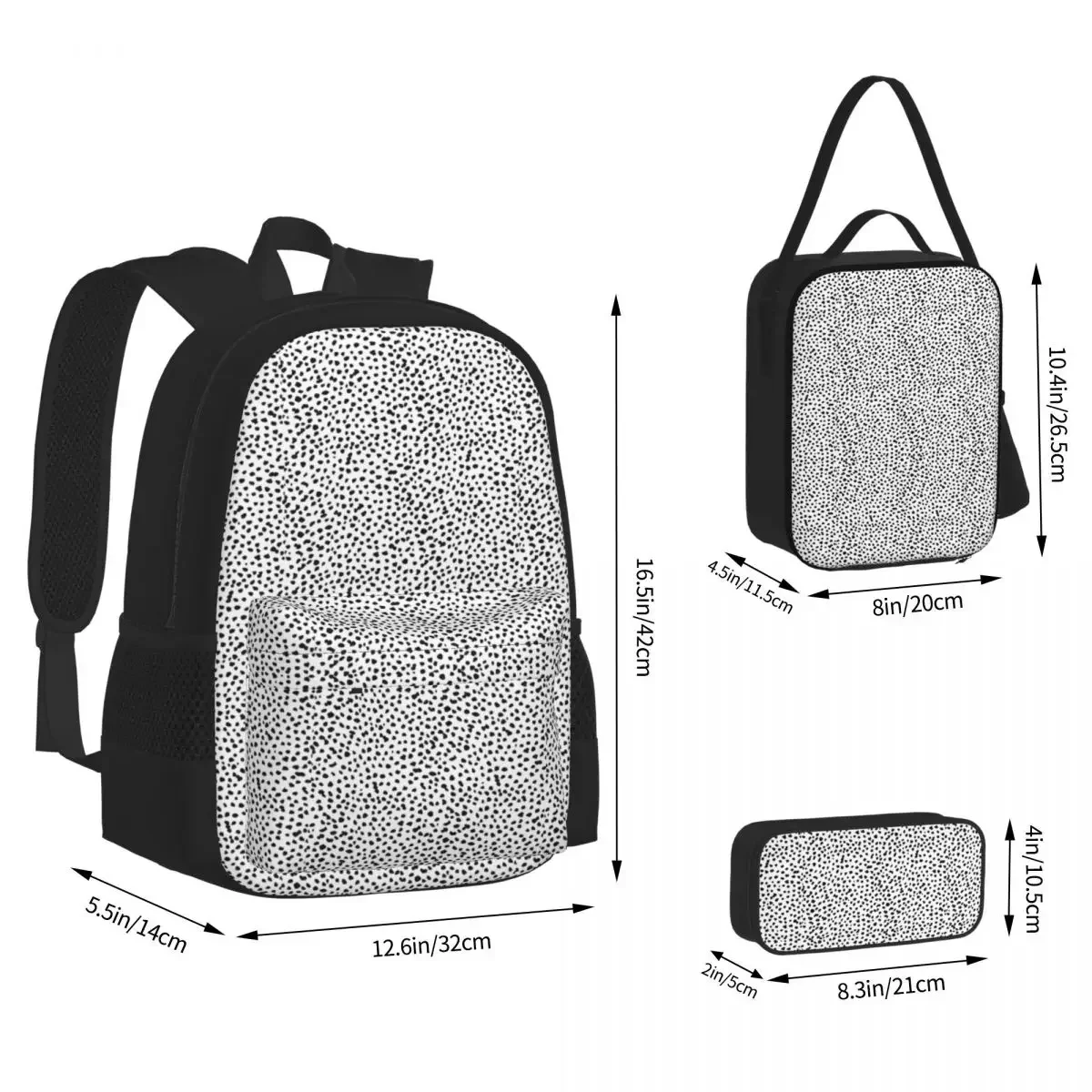 Dalmatian Print Backpacks Boys Girls Bookbag Children School Bags Cartoon Kids Rucksack Lunch Bag Pen Bag Three-Piece Set
Dalmatian Print Backpacks Boys Girls Bookbag Children School Bags Cartoon Kids Rucksack Lunch Bag Pen Bag Three-Piece Set
